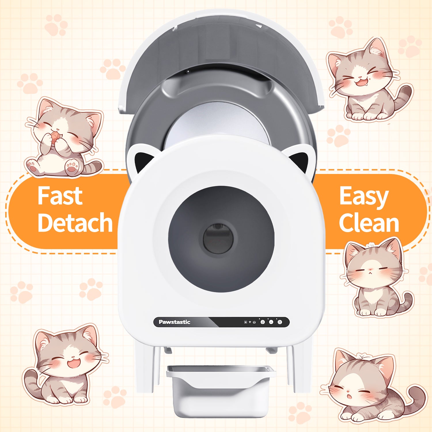 Paw101 Cat Litter Box|Pawstastic Self-Cleaning Litter Box