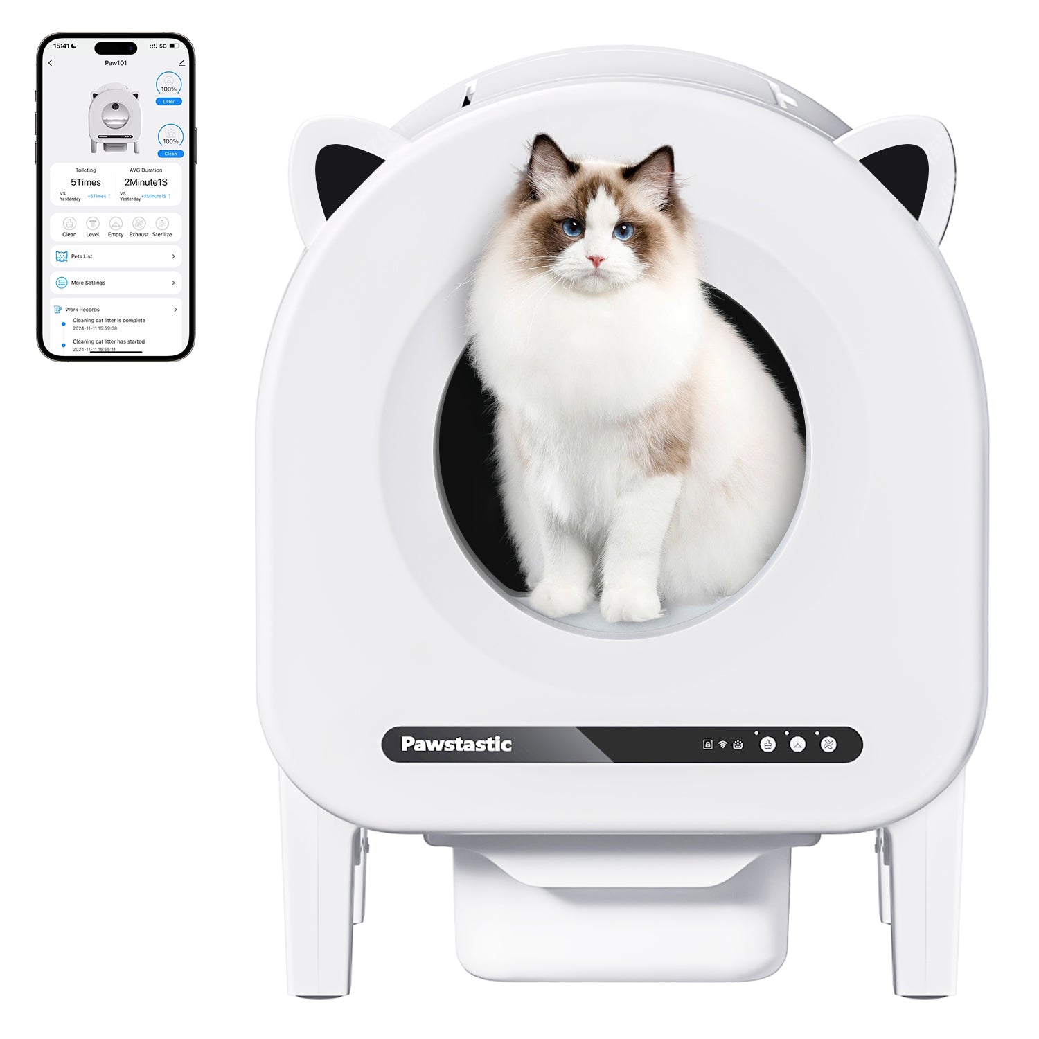 Paw101 Cat Litter Box|Pawstastic Self-Cleaning Litter Box