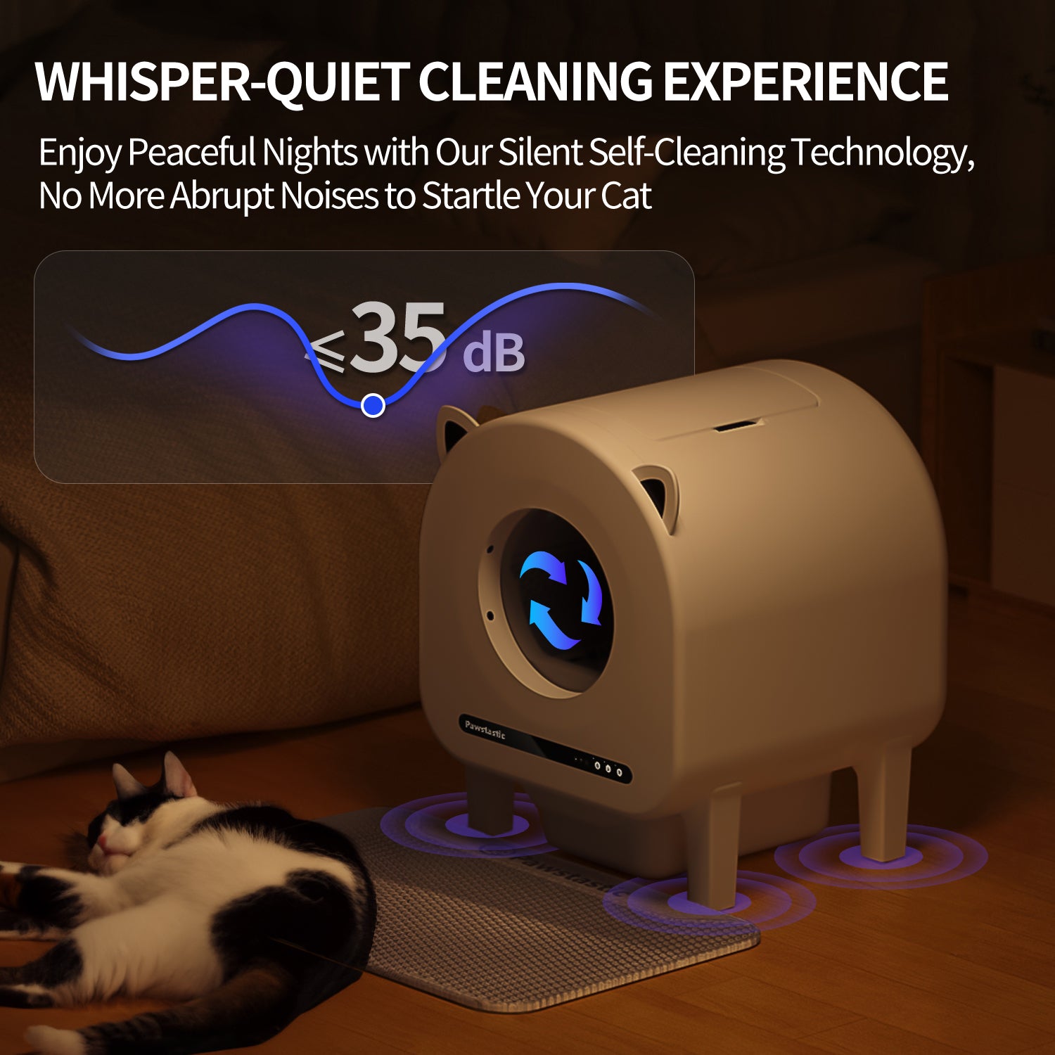 Paw101 Cat Litter Box|Pawstastic Self-Cleaning Litter Box